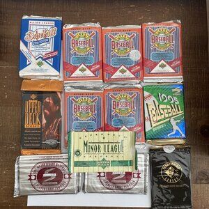 Wax Packs 12 Pack Lot Baseball Cards Vintage